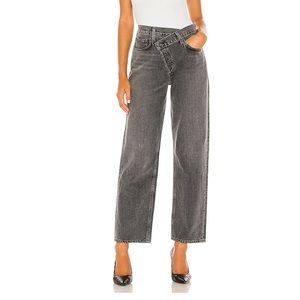 AGOLDE straight leg criss cross jeans